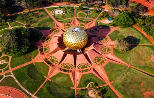 An experimental township in India, Auroville is dedicated to human unity and sustainable living.