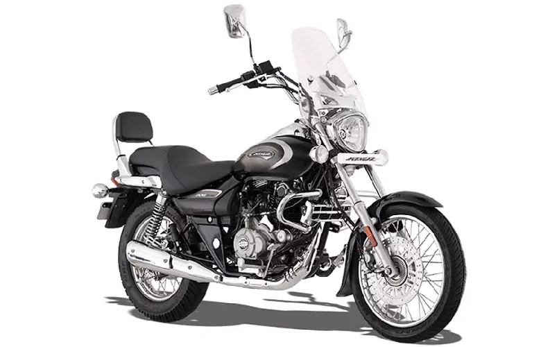 A stylish Avenger bike on a white background with unmatched comfort and powerful performance.