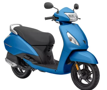 Stylish blue scooter with superior performance, design, & exceptional mileage for effortless journeys.